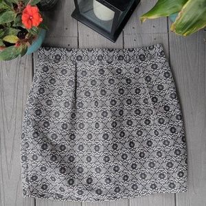 Art Deco Print Mini Skirt